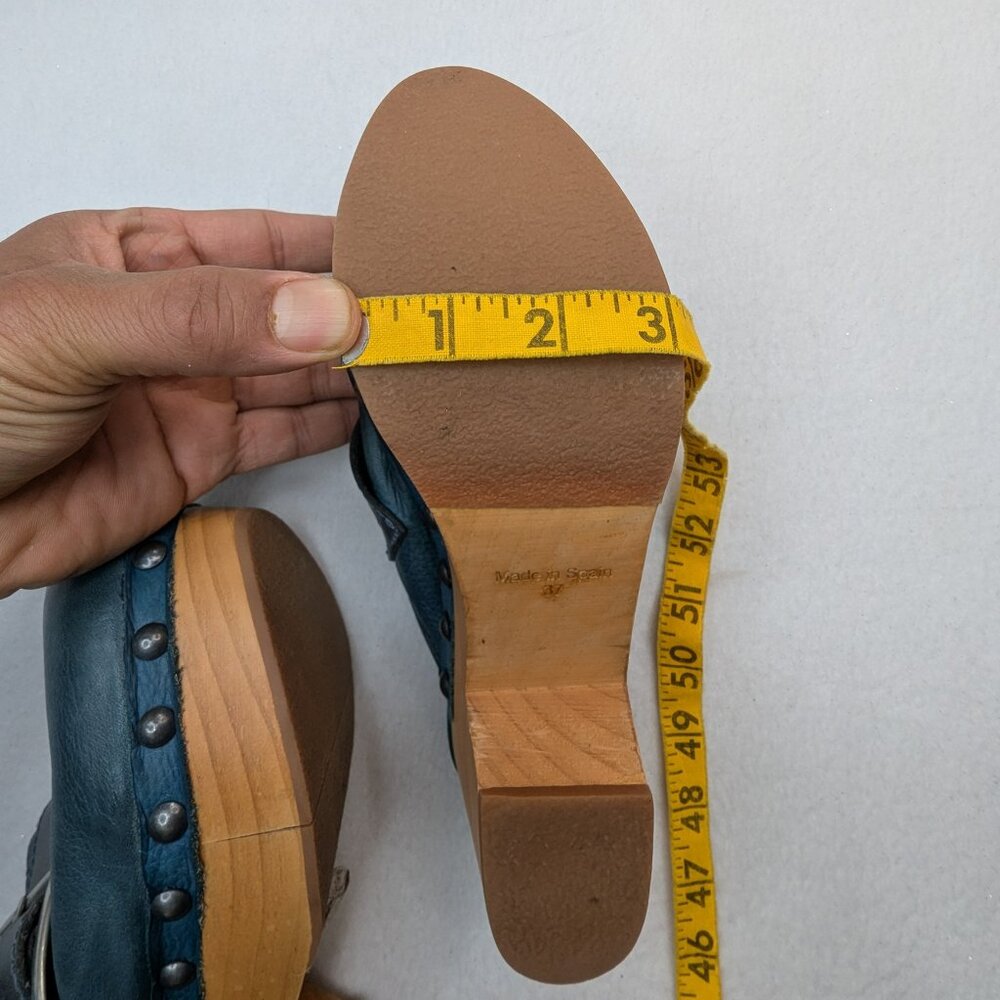 RARE Free People Culver City Clog  Women's Sandal size 37 Color Blue Color - Picture 12 of 16